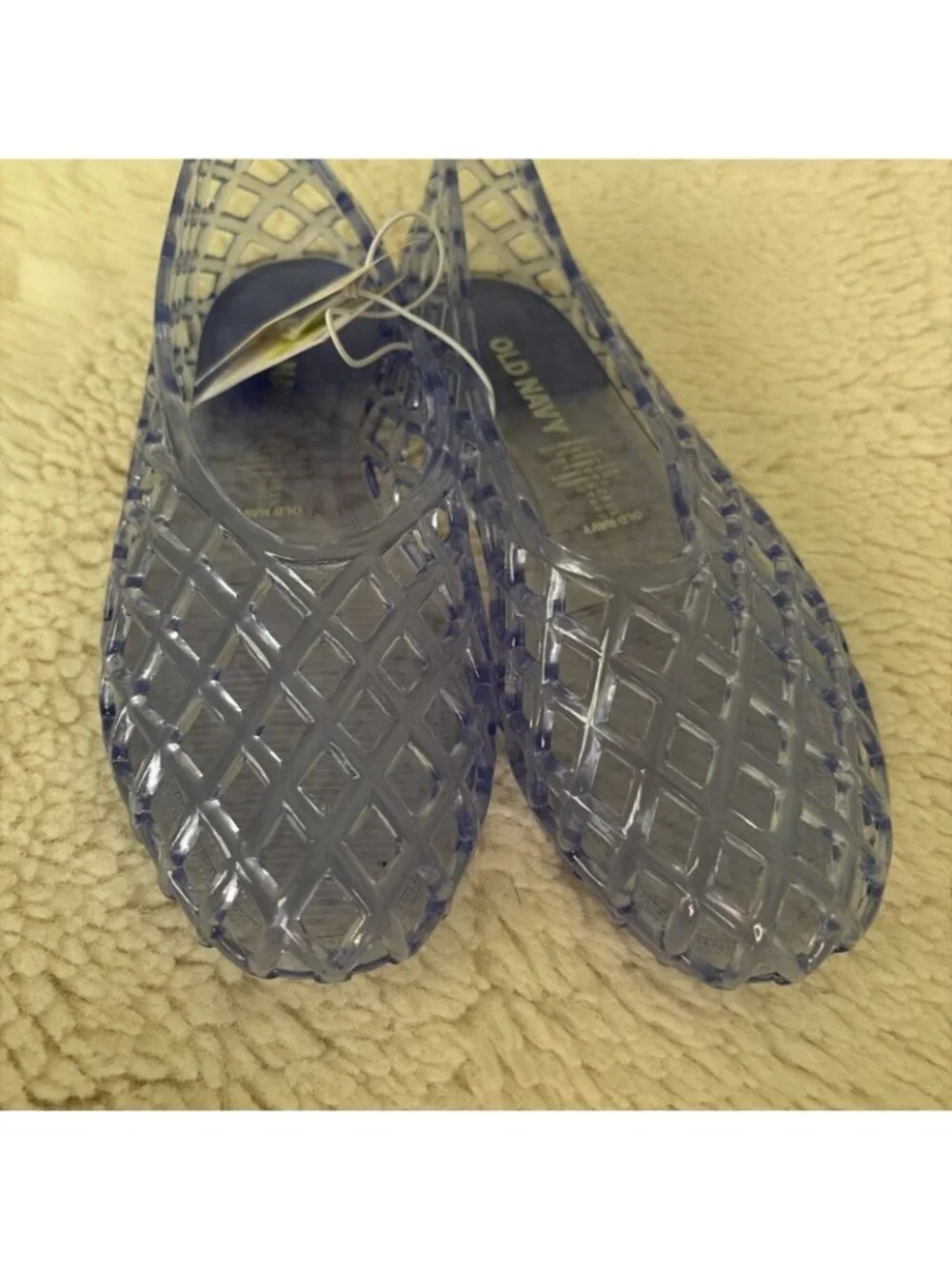 Old Navy Girls NWT 14 Blue Slip On Jelly Sandals